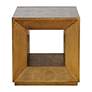 Flair 20" Wide Gold and Mirror Modern Cube End Table