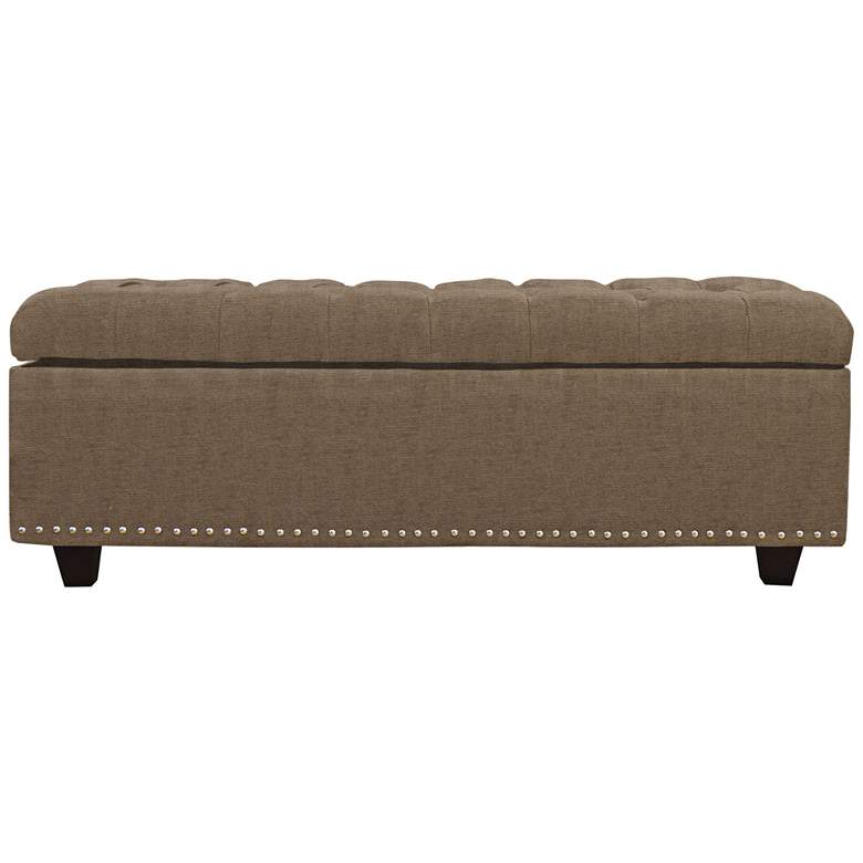 Image 1 Flair Beige Fabric Tufted Storage Bench