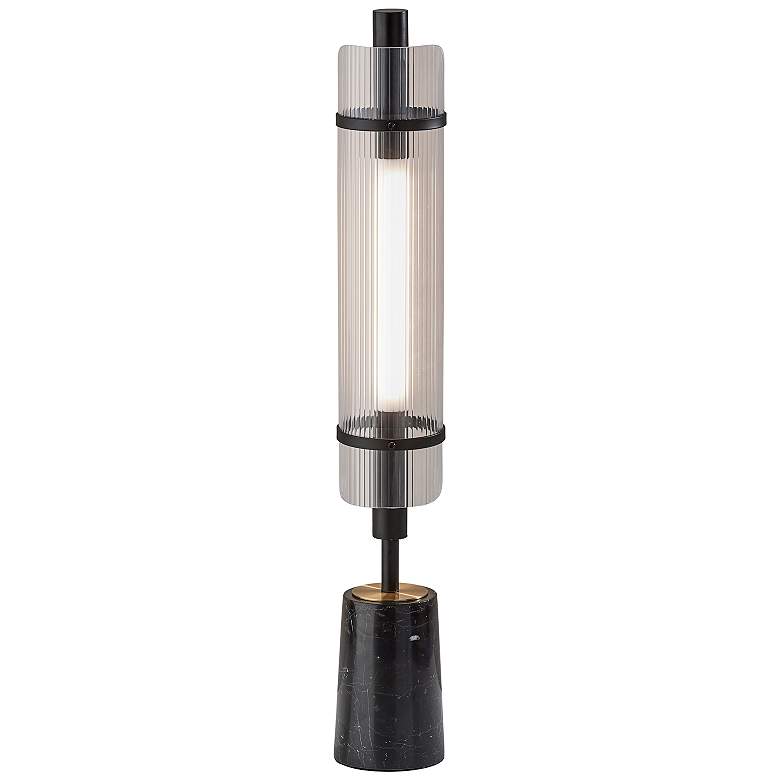 Image 1 Flair Black Antique Brass Metal LED Touch Table Lamp