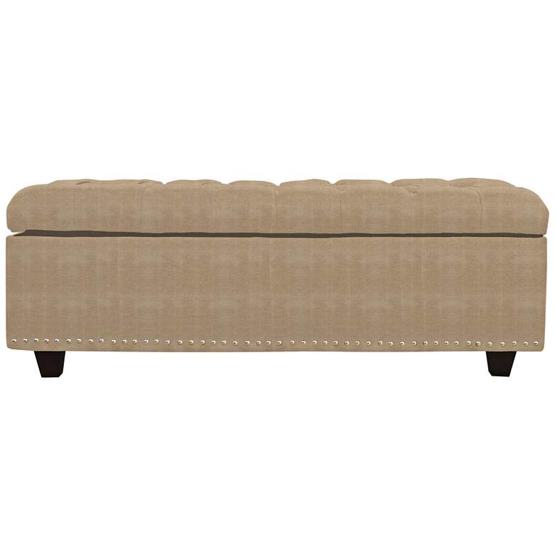 Image 1 Flair Cream Fabric Tufted Storage Bench