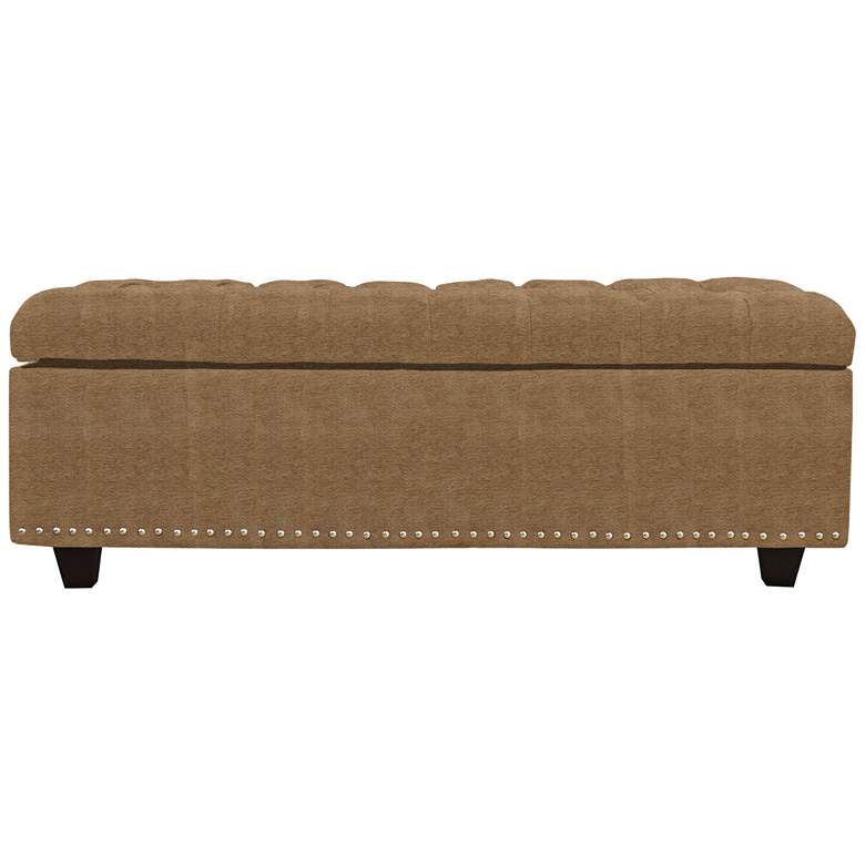 Image 1 Flair Saddle Fabric Tufted Storage Bench