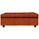 Flair Terracotta Fabric Tufted Storage Bench