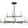 Flambeau 48" Wide Black and Brass 12-Light LED Chandelier