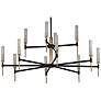 3_Flambeau 48" Wide Black and Brass 12-Light LED Chandelier more views