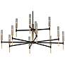 4_Flambeau 48" Wide Black and Brass 12-Light LED Chandelier more views