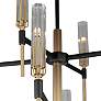 5_Flambeau 48" Wide Black and Brass 12-Light LED Chandelier more views