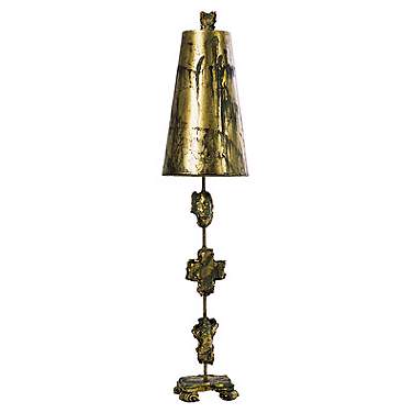 Flambeau Lighting Fragment 42" Gold Leaf Finish Buffet Table Lamp