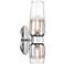 Flame 2-Light Vanity Sconce - Chrome