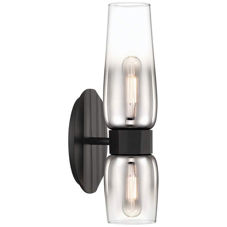 Image 1 Flame 2-Light Vanity Sconce - Matte Black