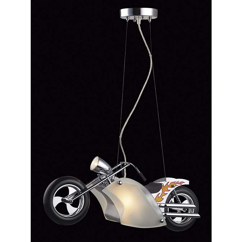 Image 1 Flame Chopper Motorcycle Pendant Chandelier