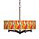 Flame Mosaic Ava 6-Light Bronze Pendant Chandelier