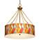 Flame Mosaic Dana Antique Brass Pendant Light