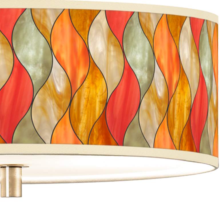 Image 2 Flame Mosaic Giclee 14" Wide Ceiling Light more views