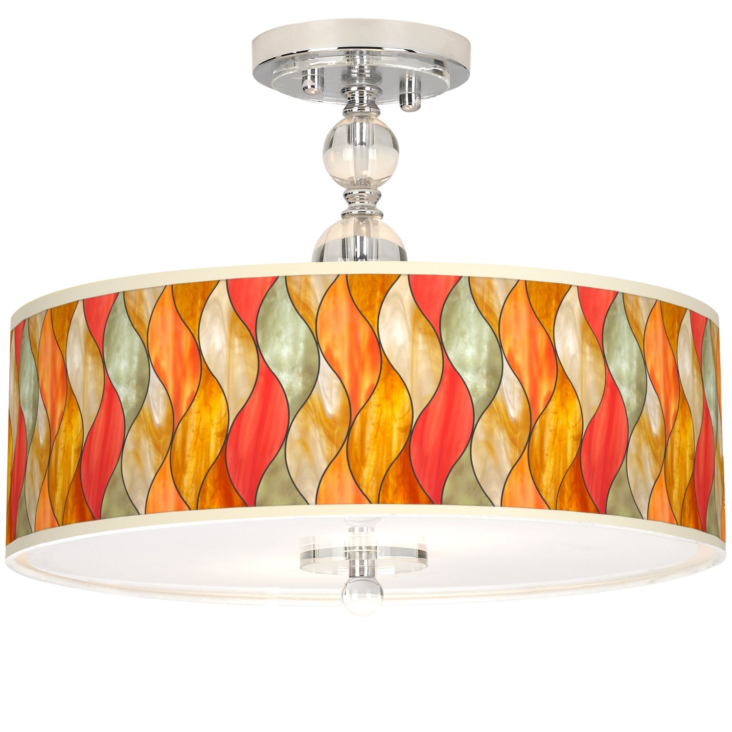 orange flush ceiling light