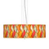 Flame Mosaic Giclee 24&quot; Wide 4-Light Pendant Chandelier