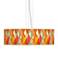 Flame Mosaic Giclee 24" Wide 4-Light Pendant Chandelier