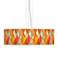 Flame Mosaic Giclee 24" Wide 4-Light Pendant Chandelier