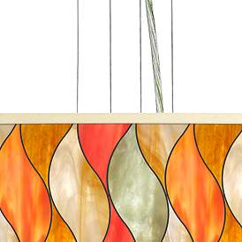 Image2 of Flame Mosaic Giclee 24" Wide 4-Light Pendant Chandelier more views