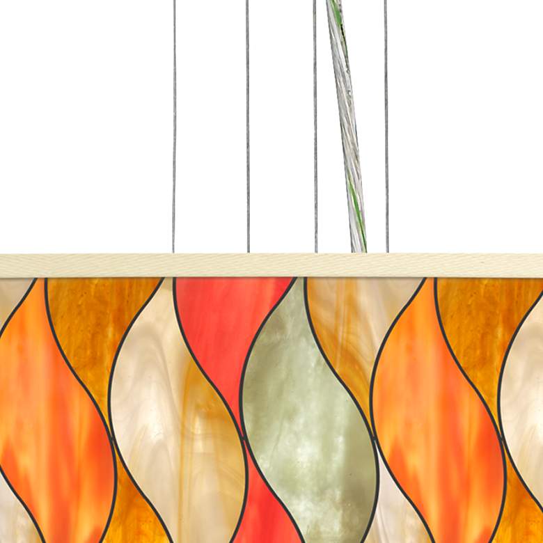 Image 2 Flame Mosaic Giclee 24" Wide 4-Light Pendant Chandelier more views