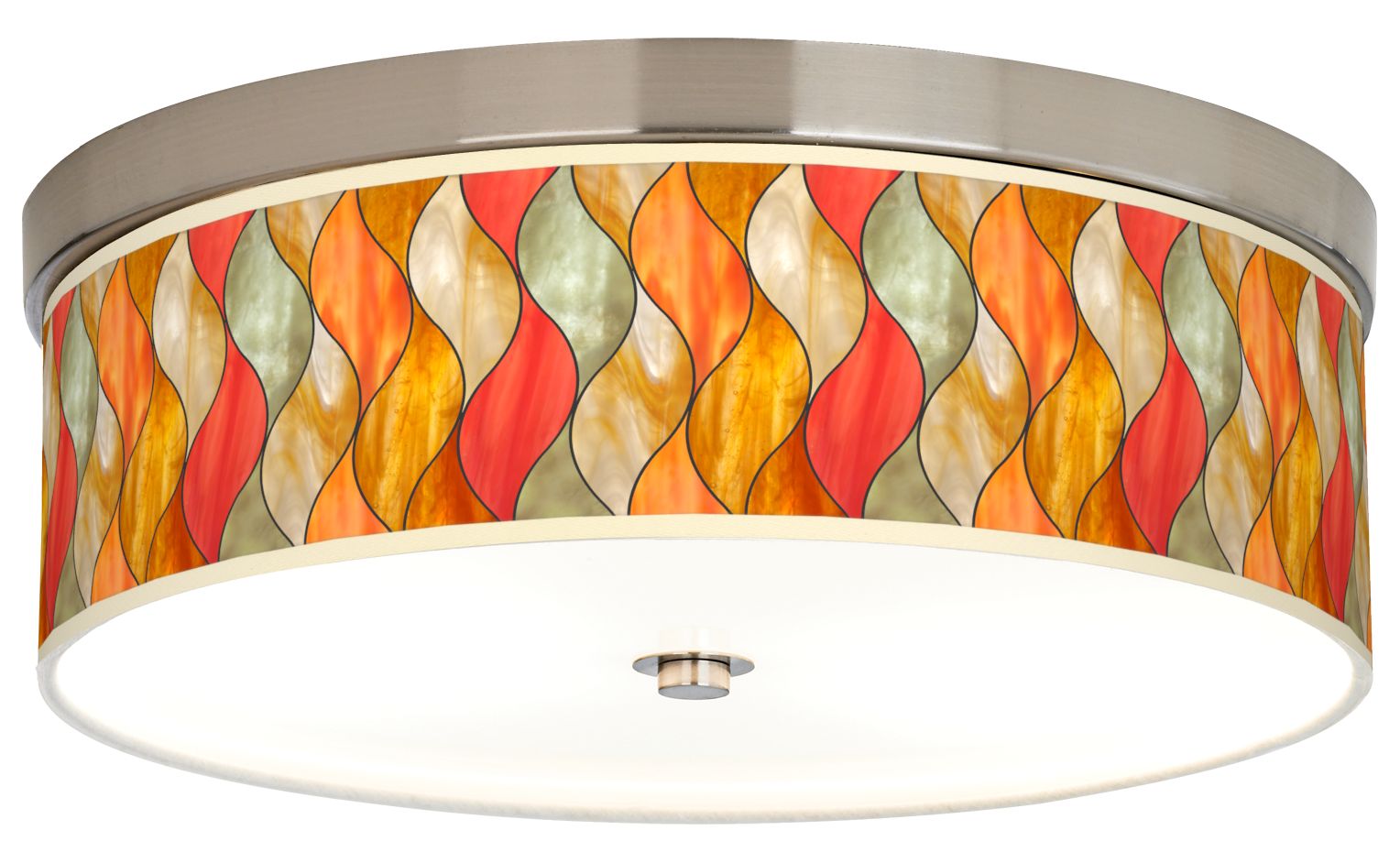 orange flush mount light