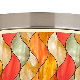 Image2 of Flame Mosaic Giclee Energy Efficient Ceiling Light more views