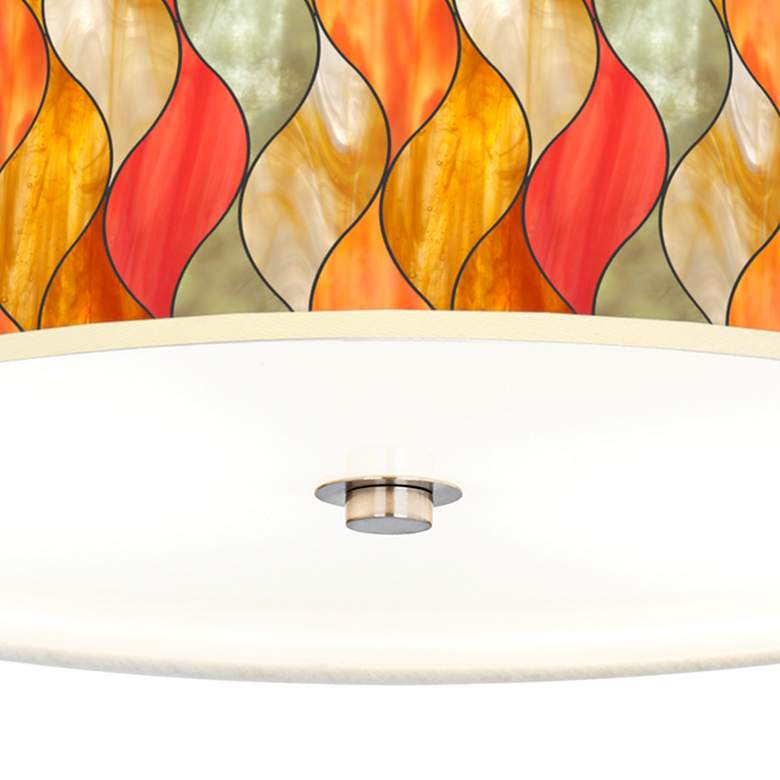 Image 3 Flame Mosaic Giclee Energy Efficient Ceiling Light more views