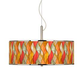 Image1 of Flame Mosaic Giclee Glow 20" Wide Pendant Light