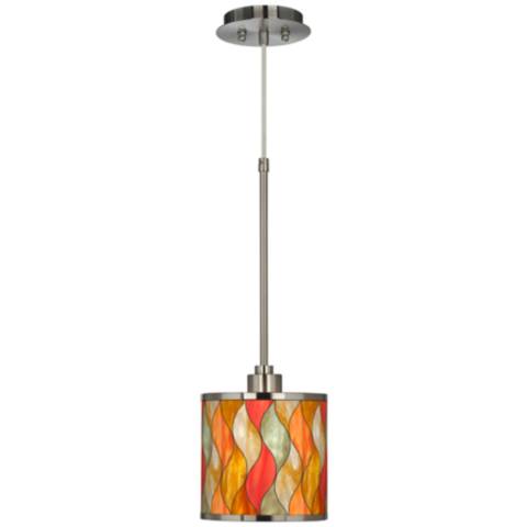 Flame Mosaic Giclee Glow Mini Pendant Light - #73T19 | Lamps Plus