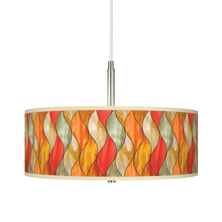 Image 1 Flame Mosaic Giclee Pendant Chandelier