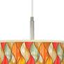 Flame Mosaic Giclee Pendant Chandelier
