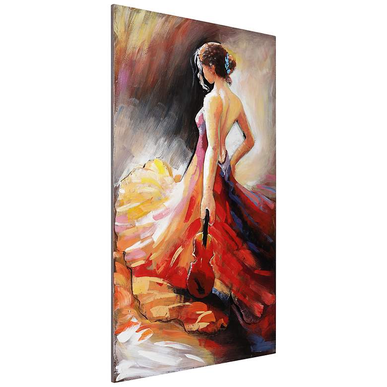 Image 5 Flamenco 48" High Mixed Media Metal Dimensional Wall Art more views