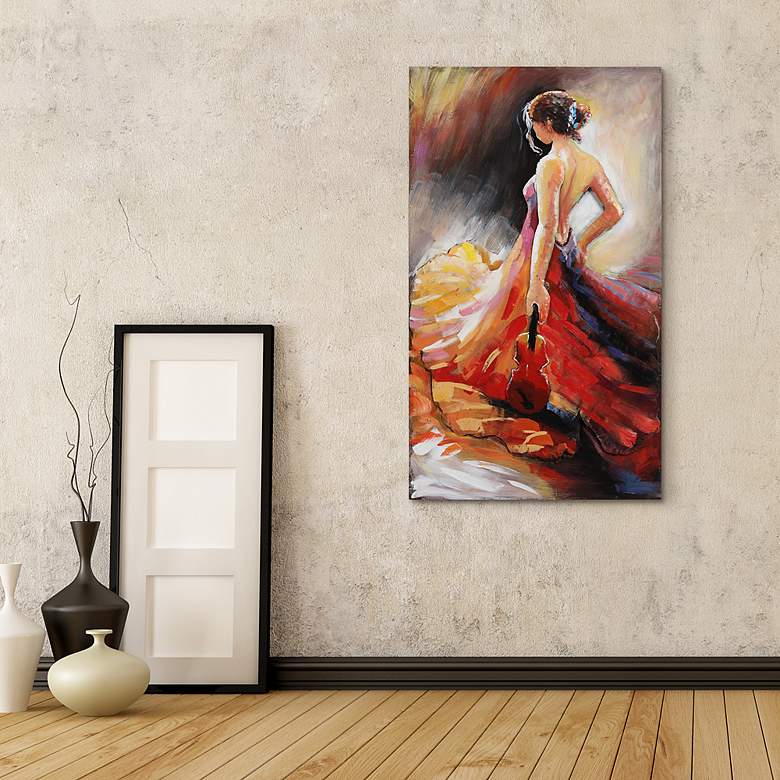 Image 6 Flamenco 48" High Mixed Media Metal Dimensional Wall Art more views