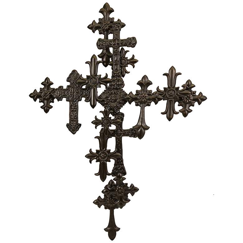 Image 1 Flamenco Cross Of Crosses 40 3/4" High Iron Wall Art