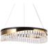 Flamgo 1-Light Gold Black Crystal LED Chandelier