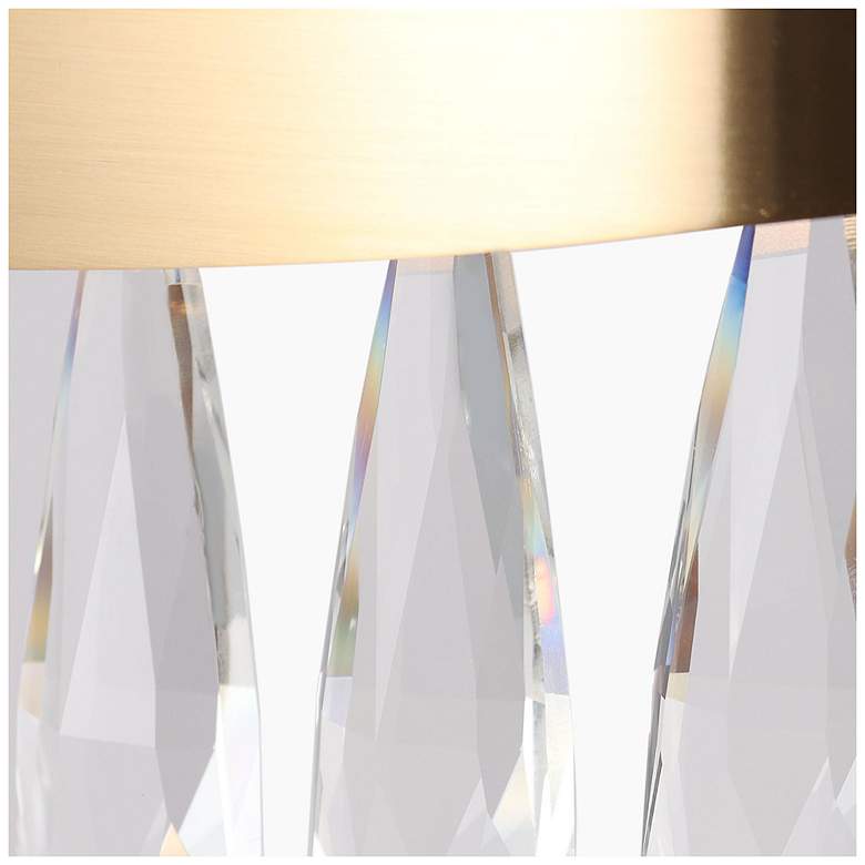 Image 2 Flamgo 1-Light Gold Black Crystal LED Chandelier more views