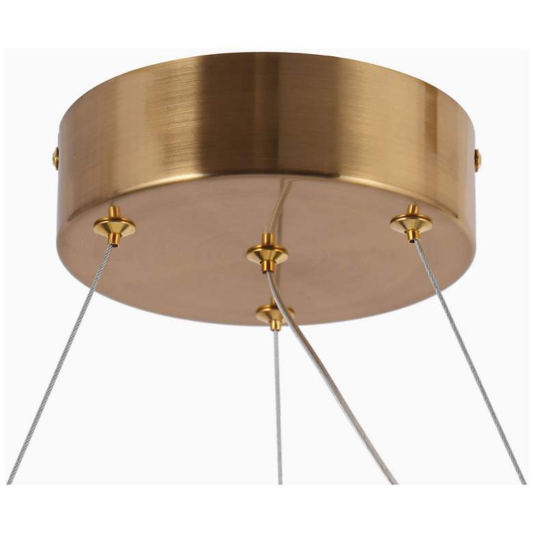 Image 3 Flamgo 1-Light Gold Black Crystal LED Chandelier more views