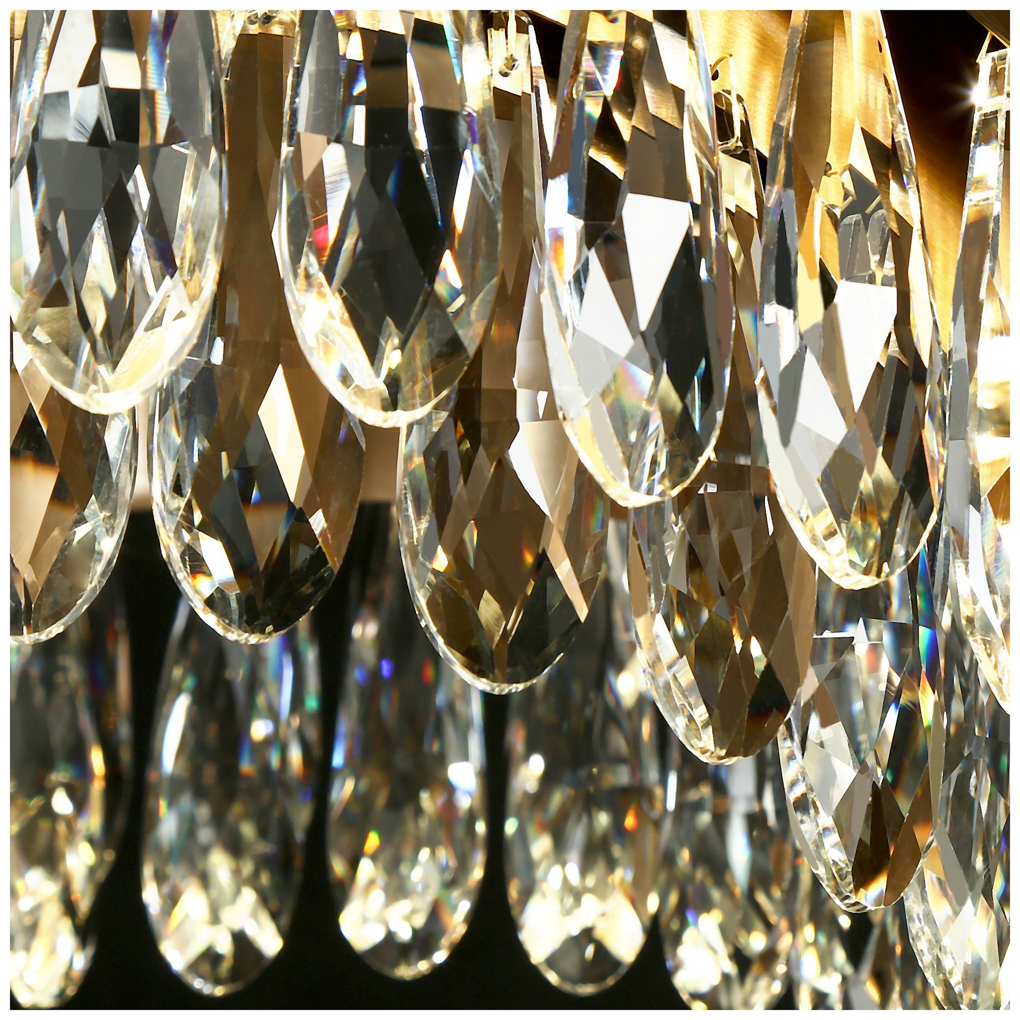 Image 2 Flamgo 1-Light Gold Black Crystal LED Island Chandelier - Made to Order more views