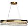 Flamgo 1-Light Gold Black Crystal LED Island Chandelier