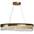 Flamgo 1-Light Gold Black Crystal LED Island Chandelier