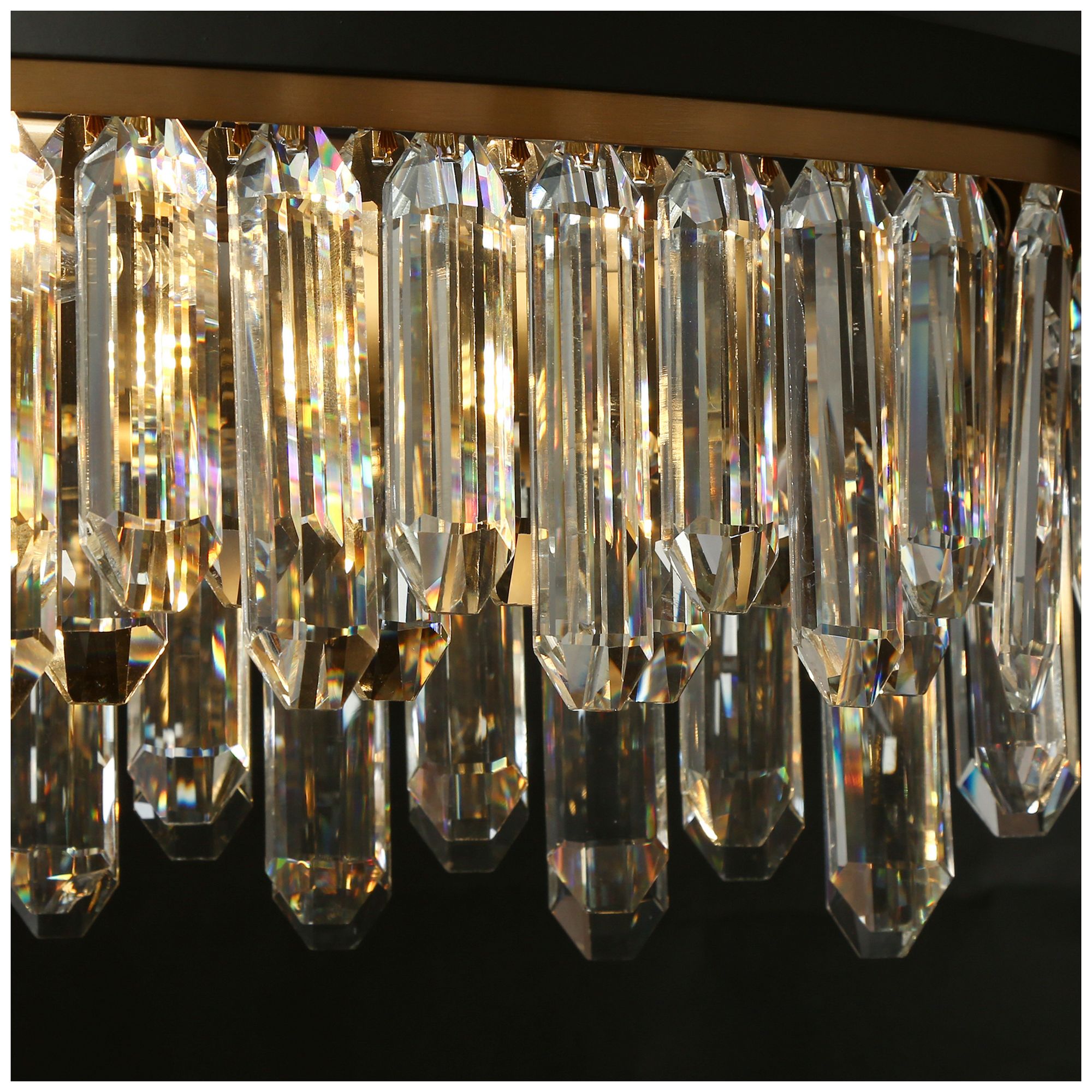 Image 2 Flamgo 10-Light Gold Black Crystal Island Chandelier - Made to Order more views