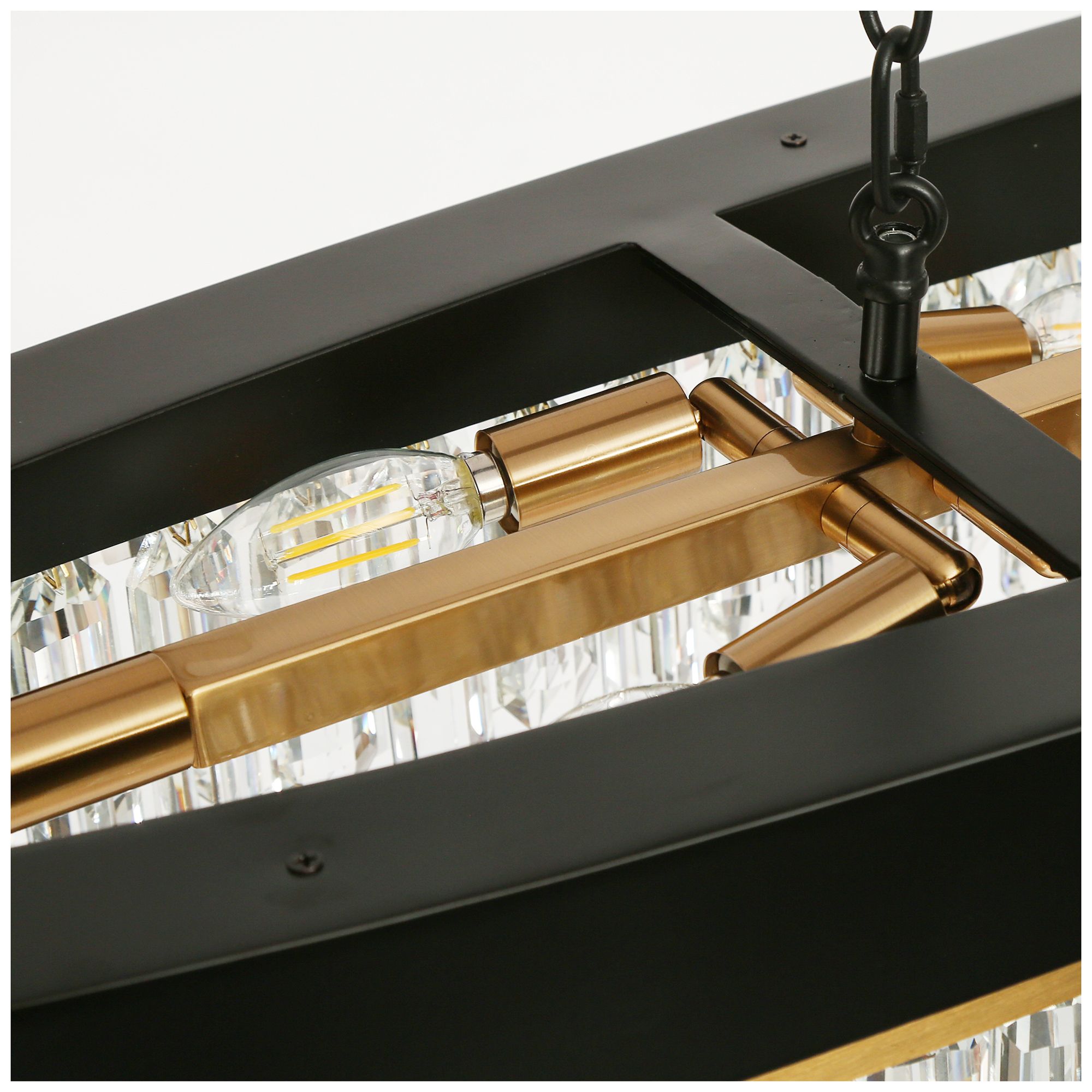 Image 3 Flamgo 10-Light Gold Black Crystal Island Chandelier - Made to Order more views