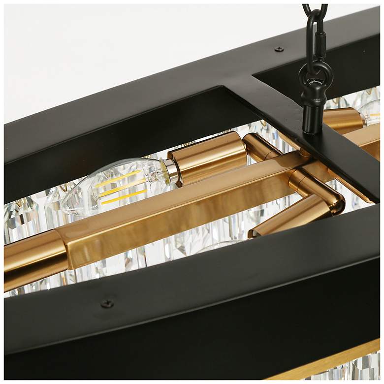 Image 3 Flamgo 10-Light Gold Black Crystal Island Chandelier more views