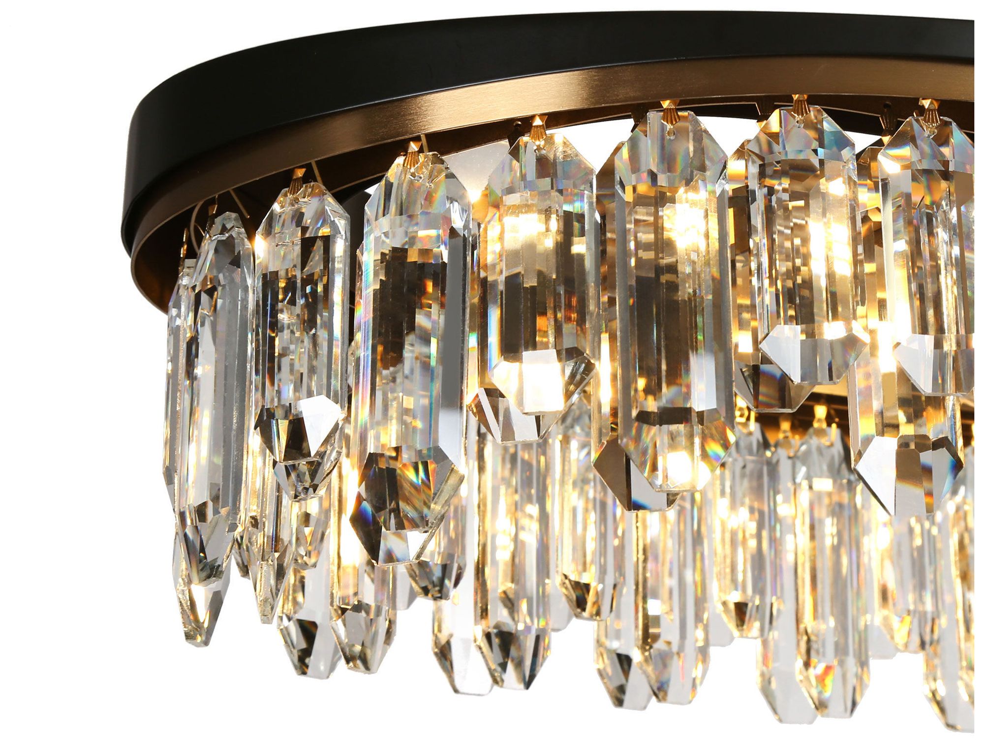 Image 3 Flamgo 6-Light Gold Black Crystal Island Chandelier - Made to Order more views
