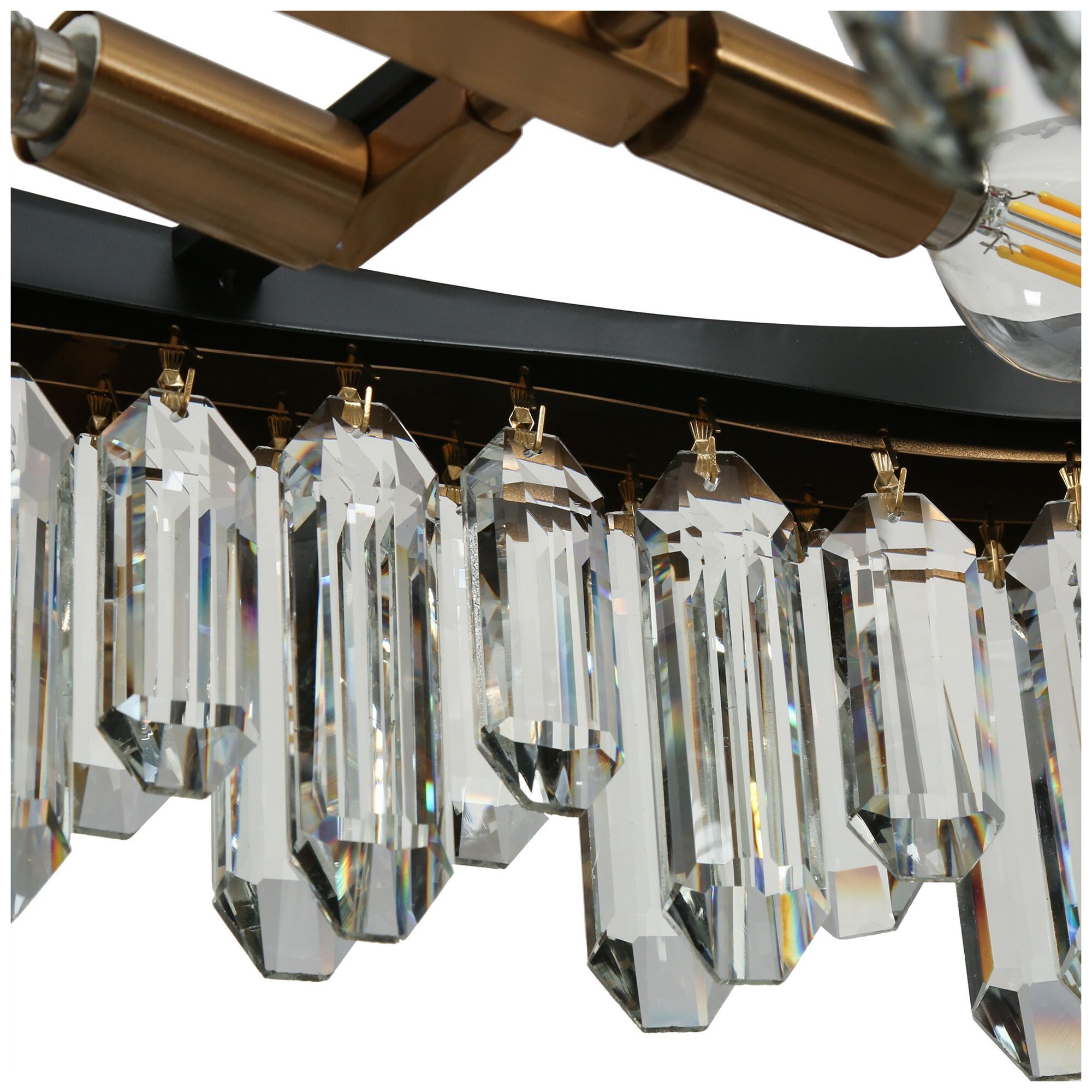 Image 4 Flamgo 6-Light Gold Black Crystal Island Chandelier - Made to Order more views