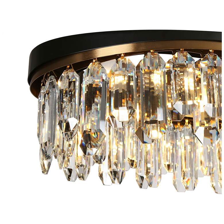 Image 3 Flamgo 6-Light Gold Black Crystal Island Chandelier more views