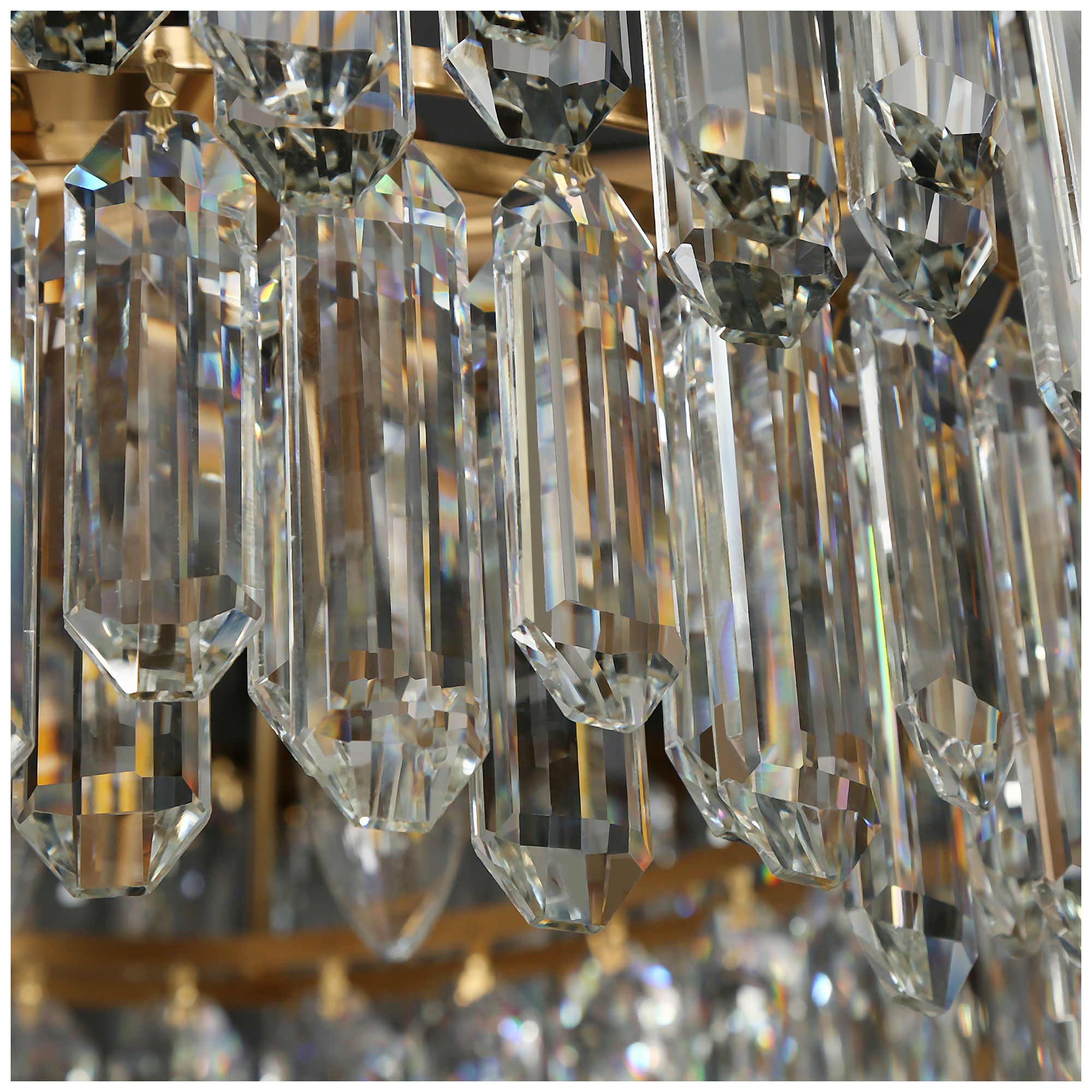 Image 3 Flamgo 9-Light Gold Black Drum Crystal Chandelier - Made to Order more views