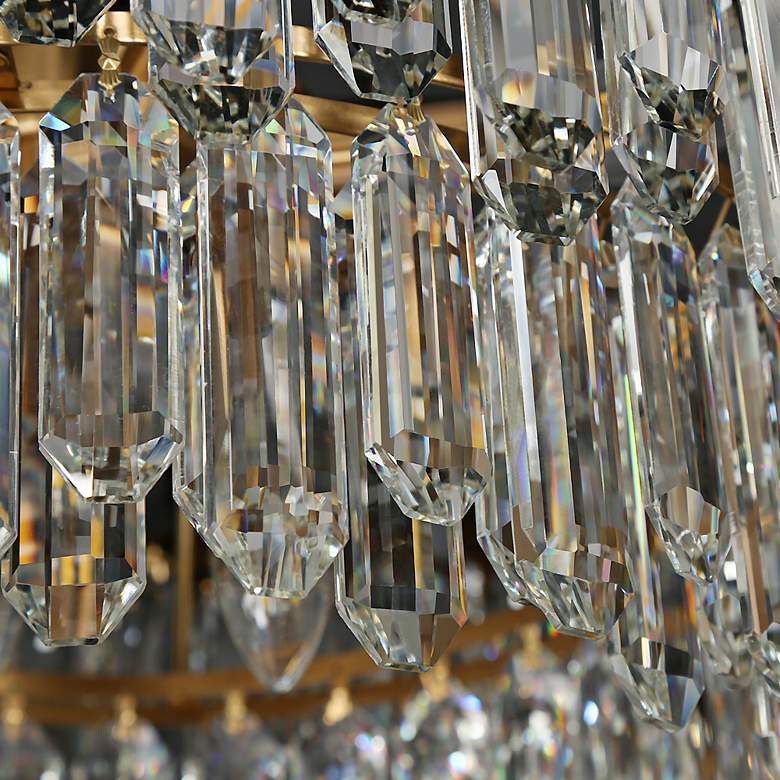Image 3 Flamgo 9-Light Gold Black Drum Crystal Chandelier more views