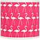 Flamingo Candy Pink and White Drum Lamp Shade 16x16x13 (Uno)