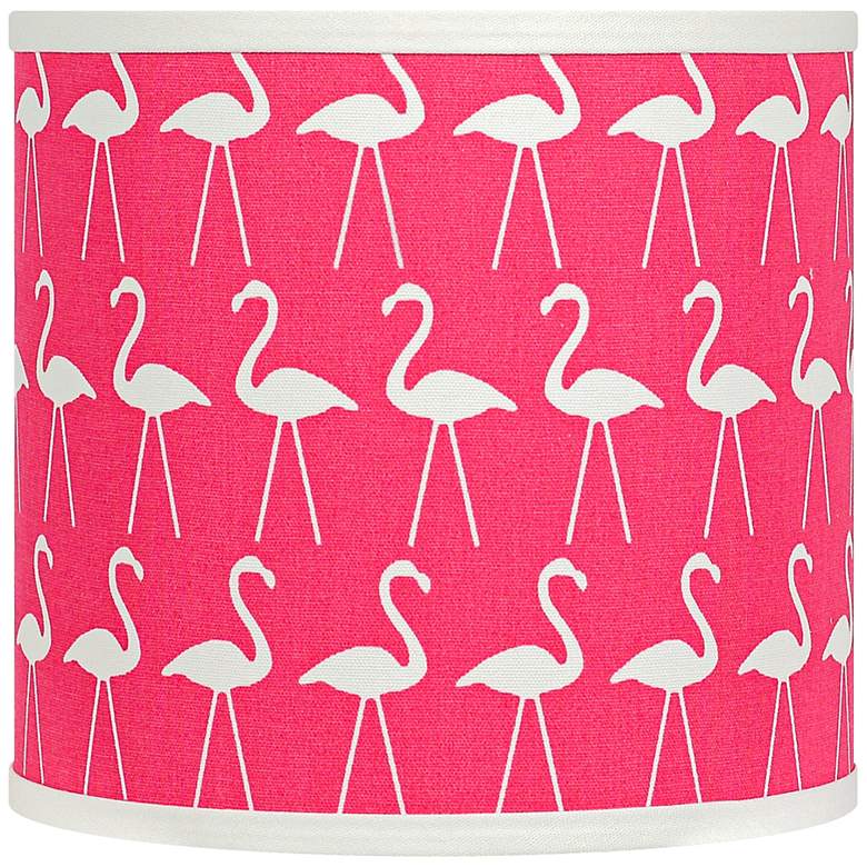 Image 1 Flamingo Candy Pink - White Drum Shade 14x16x13 (Spider)