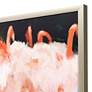 Flamingo Dance 43" Square Giclee Framed Canvas Wall Art